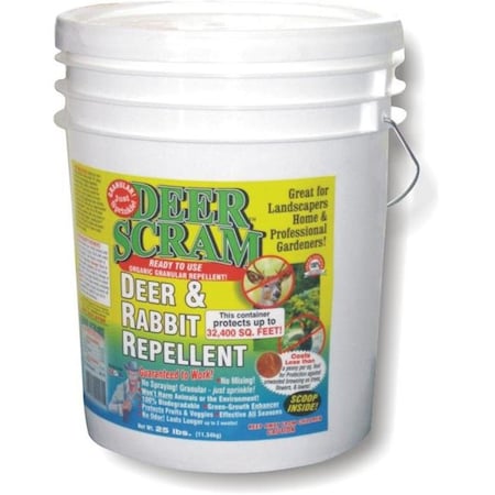 Enviro Protection Industries Enviro Protection Industries EPI1025 Deer Scram Deer And Rabbit Repellent Granular 25 Pound - White Pail EPI1025